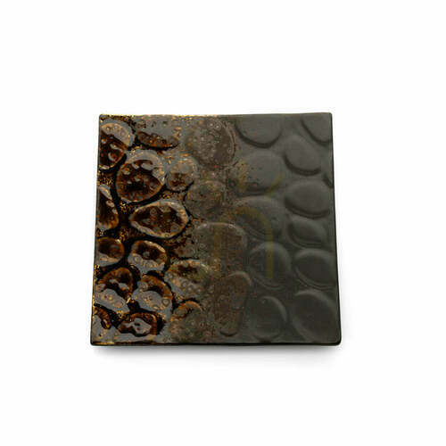 Check Square Plate Brown 20.5 cm