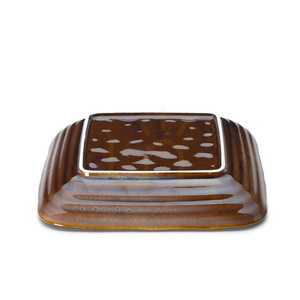 BAZAR BIZAR The Smoked Horizon Square Plate Brown Grey 21 cm M small 4