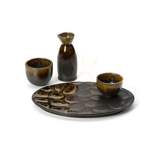 Bazar Bizar Merapi Ceramic Sake Carafe, Brown small 7