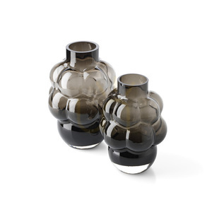 Glass Grape Vase Dark Grey Large 25 cm Glass Collection small 2