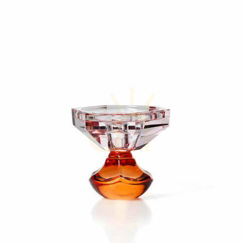 Check BAZAR BIZAR Sunset Bloom Recycled Glass Candle Holder Pink Orange 10.3 cm