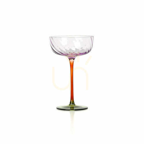 Check Trio-Tone Coupe Glass Set of 3 10.8 x 17.5 cm