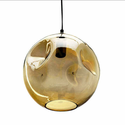 Check Pendant Light BAZAR BIZAR Bubbella Pale Gold Handmade 33 cm