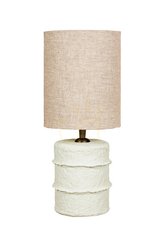 Check White Handmade Contour Table Lamp S