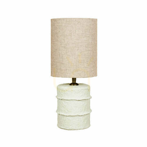 Check White Handmade Contour Table Lamp S