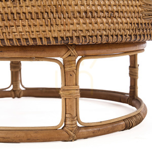 Rattan Tray Natural Brown 50x50x22 cm small 6