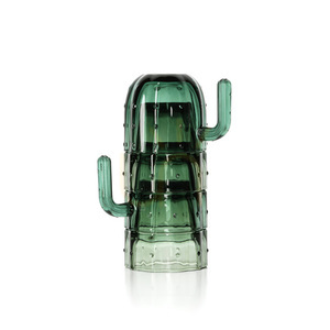 Cactus Glasses Set of 4 Green small 2