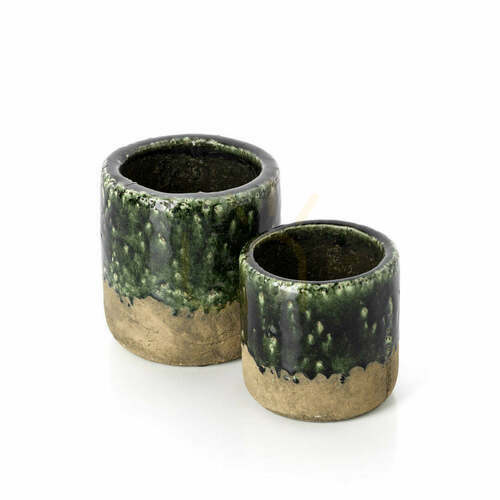 Check Concrete Green Moss Planter Small 12.5 cm Handmade Pot