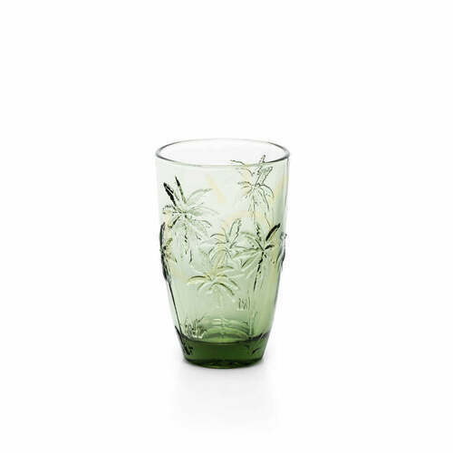 Check Green Highball Glass 13 cm
