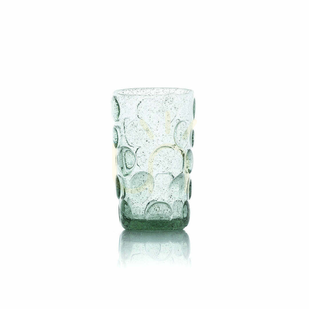 Aqua Frosted Dot Highball Glass 13.5 cm