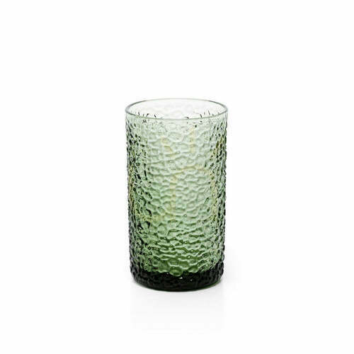 Check Green Pebble Highball Glass Green 14 cm
