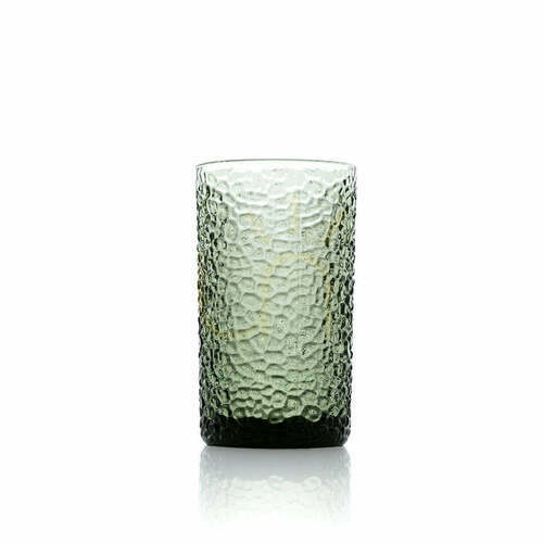 Check Green Pebble Highball Glass Green 14 cm