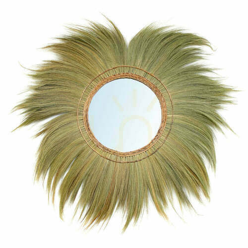 Check Mufasa Natural XL Mirror 120x120 cm