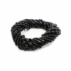 Black Beaded Napkin Ring small 0