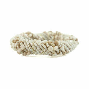 Bazar Bizar The Beaded Napkin Ring – White Beaded Napkin Ring, 6 cm small 0