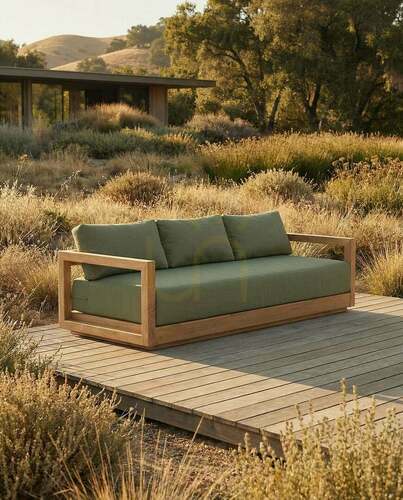 Check Outdoor 3 Seater Sofa Green Alga 207 cm