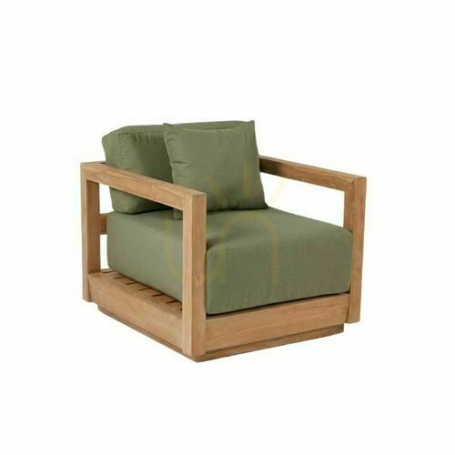 Check Outdoor One Seater Sofa Green Alga