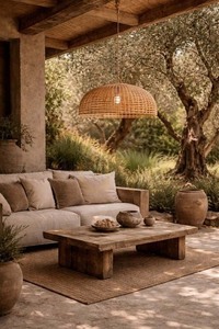 Bazar Bizar The Cloche Pendant Light Shade, Natural, 60 cm small 1