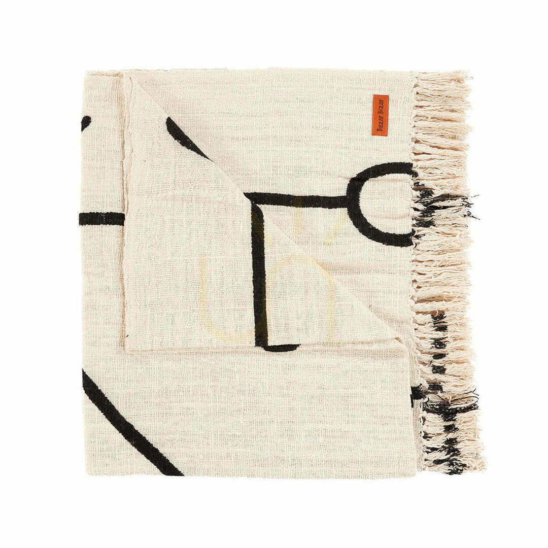 Evil Eye Bed Throw Natural Black