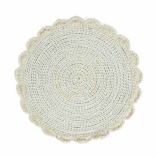 Check Macrame Placemat Natural 40x40 cm
