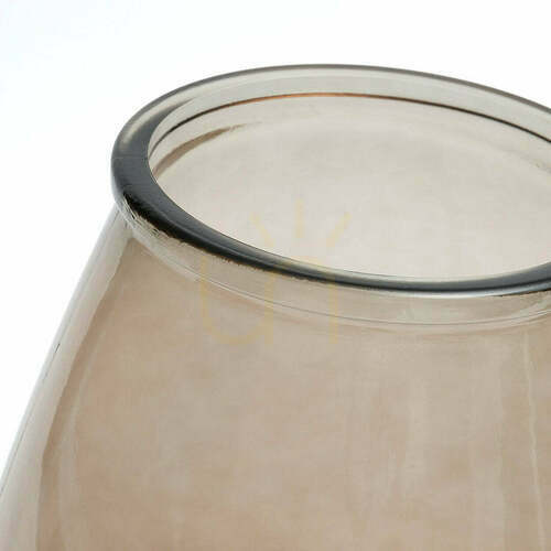 Check Qiezi Glass Vase Beige Large