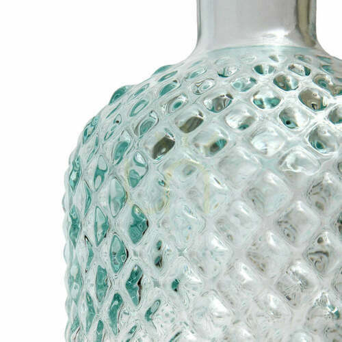 Check Glass Bottle Blue 22 cm x 12 cm x 12 cm Zuanshí Glass Collection S