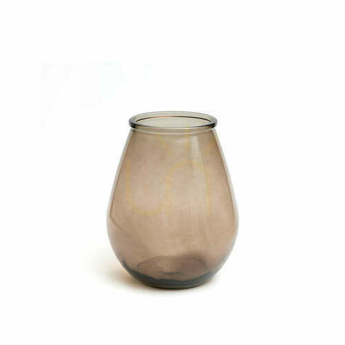 Check Glass Vase Beige Medium Glass Collection Qiezi