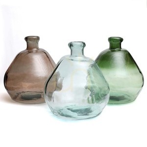 Bazar Bizar Bolai blue recycled glass vase 45×45×50 cm small 4