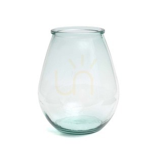 Glass Vase Blue 23 cm Qiezi Glass Collection M small 5