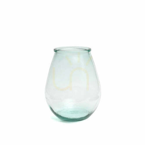 Check Glass Vase Blue 23 cm Qiezi Glass Collection M