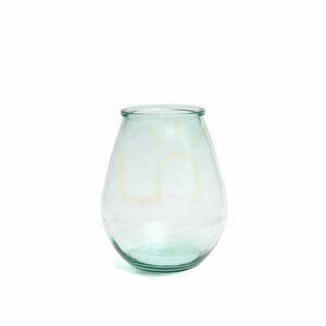 Glass Vase Blue 23 cm Qiezi Glass Collection M small 0
