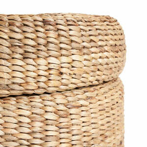 Bazar Bizar Circle storage ottoman, natural, 60×60×45 cm small 2
