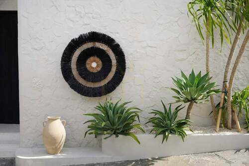 Check Wall Decor Maurea Black 110x110 cm