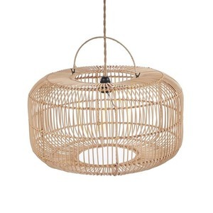 Bazar Bizar Arun Natural L pendant, rattan shade Ø55 × 30 cm small 3