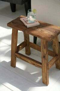 Rustic Collection Fab Rustic Natural Stool 50x50x22 cm small 1