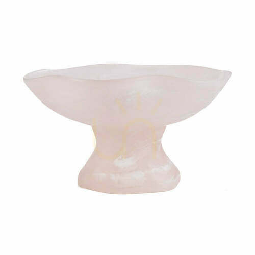 Check Resin Fruit Stand Pink White 27x27x15 cm