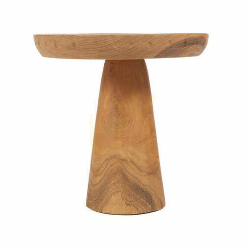 Check Cake Dish Teak Root Natural 25x25x24 cm Teak Root Collection