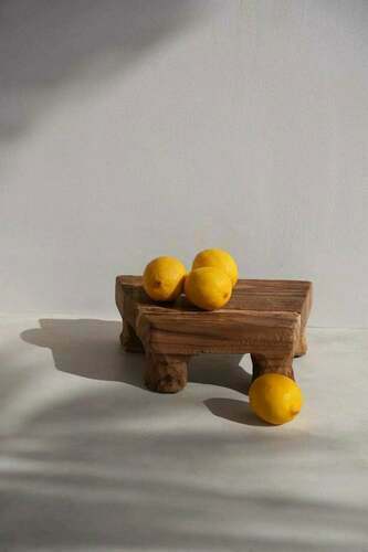 Check Teak Root Tray Natural 20x30 cm - Teak Root Collection