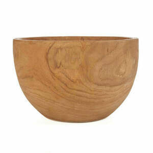 Teak Wood Decorative Bowl BAZAR BIZAR The Zen Bowl Natural Ø 25 cm small 0