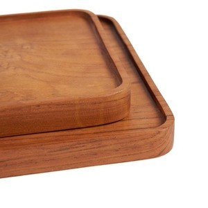 Teak Square Plate Natural Medium Teak Root Collection small 3