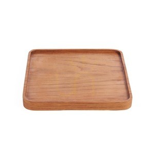 Teak Square Plate Natural Medium Teak Root Collection small 5