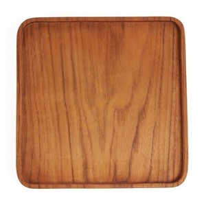 Teak Square Plate Natural Medium Teak Root Collection small 6