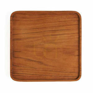 Teak Square Plate Natural Small small 1
