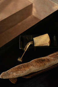 Bazar Bizar Palm Tree Cheese Knife, Gold Brass, 17.5 cm small 6