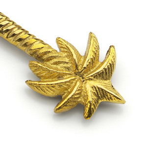 Bazar Bizar Palm Tree Cheese Knife, Gold Brass, 17.5 cm small 3