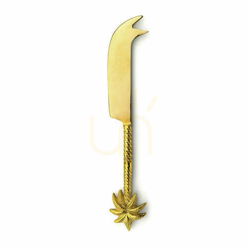 Check Palm Tree Cheese Knife Gold