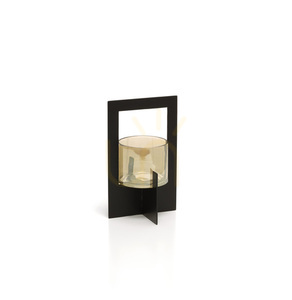 Hurricane Framed Candle Holder Black Large small 5