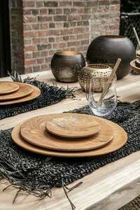 Decorative Pierced Ball Black Gold Medium 15 cm Handmade Interior Decor small 1