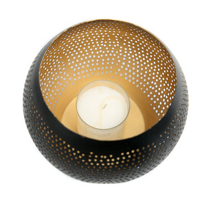Decorative Pierced Ball Black Gold Medium 15 cm Handmade Interior Decor small 2