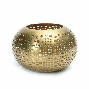 Handmade Gold Polka Dots Decorative Item M 16x16x10 cm small 0